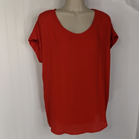 PLEIONE Pleated Back Flowy Shell Sz S - Picture 3 of 10